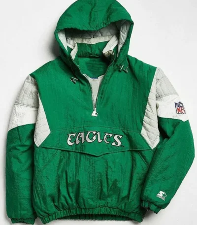 Philadelphia Eagles 80’s Green Anorak Jacket