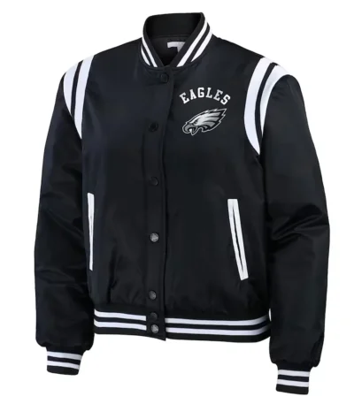 Philadelphia Eagles Black Bomber Full-zip Jacket