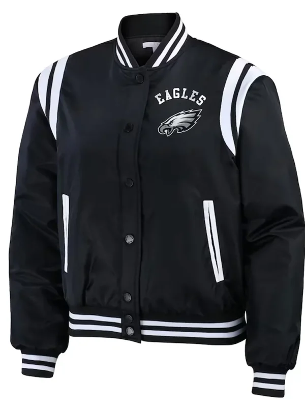 Philadelphia Eagles Black Bomber Full-zip Jacket