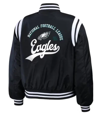 Philadelphia Eagles Black Bomber Full-zip Jacket