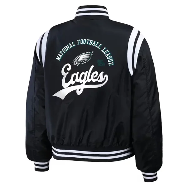 Philadelphia Eagles Black Bomber Full-zip Jacket