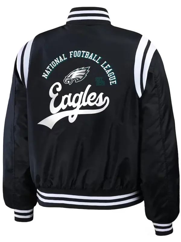 Philadelphia Eagles Black Bomber Full-zip Jacket