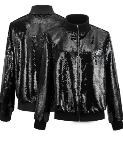 Philadelphia Eagles Black Sequin Jacket