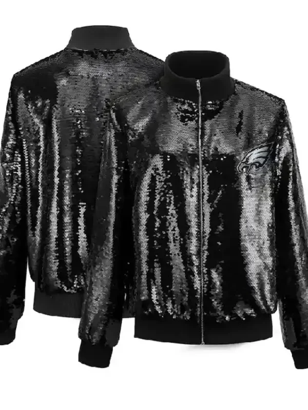 Philadelphia Eagles Black Sequin Jacket