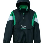 Philadelphia Eagles Black Starter Hooded Jacket