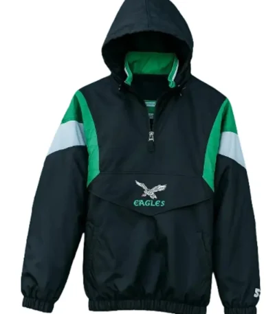 Philadelphia Eagles Black Starter Hooded Jacket