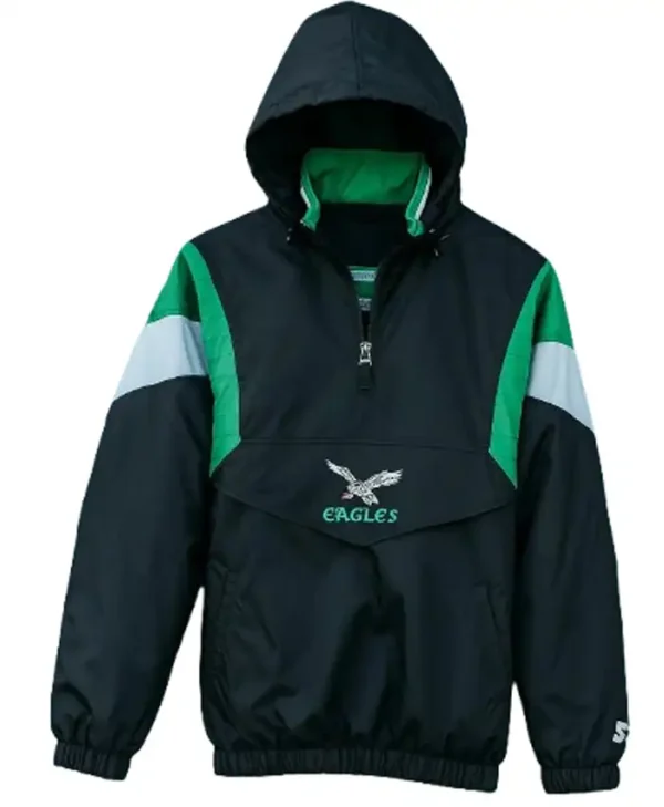 Philadelphia Eagles Black Starter Hooded Jacket