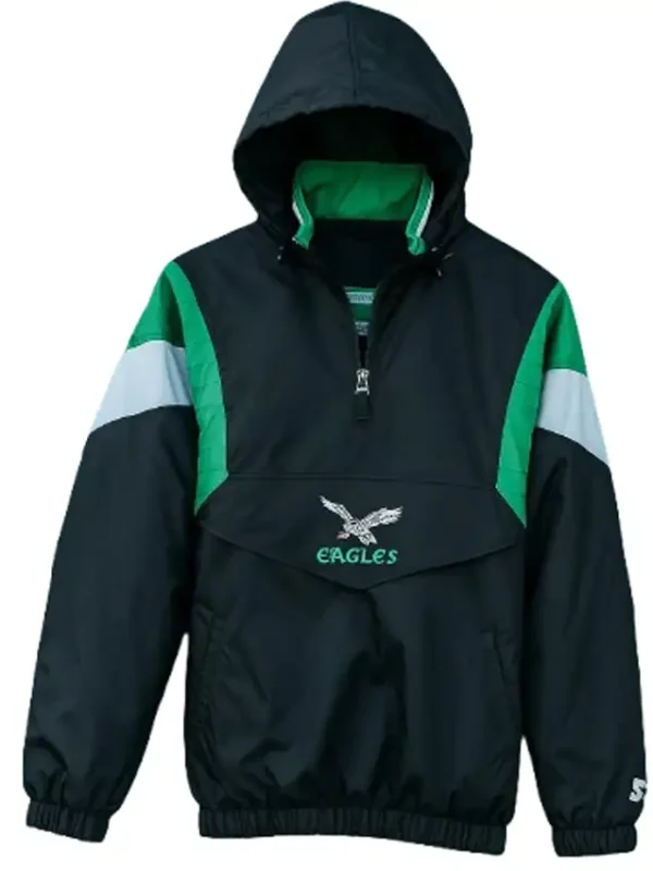 Philadelphia Eagles Black Starter Hooded Jacket