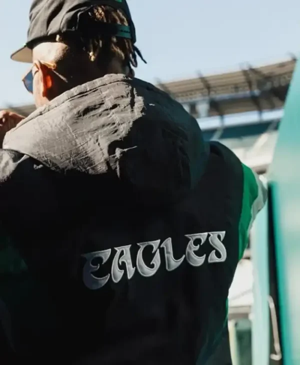 Philadelphia Eagles Black Starter Hooded Jacket