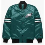 Philadelphia Eagles Button Down Green Jacket