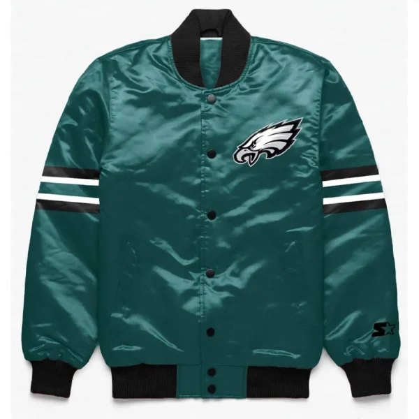 Philadelphia Eagles Button Down Green Jacket