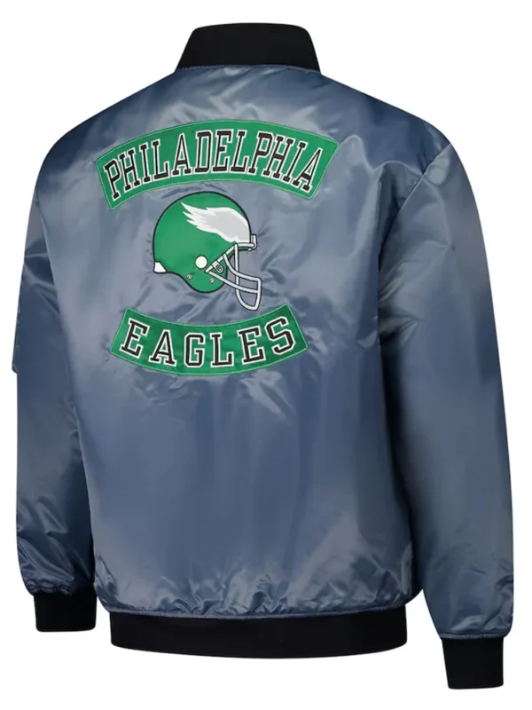 Philadelphia Eagles Charcoal Bomber Full-zip Jacket
