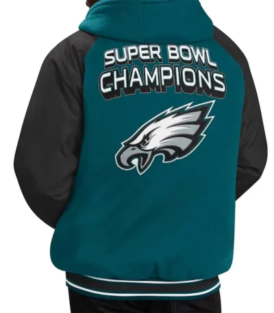 Philadelphia Eagles Defender Green Hoodie Varsity Jacket