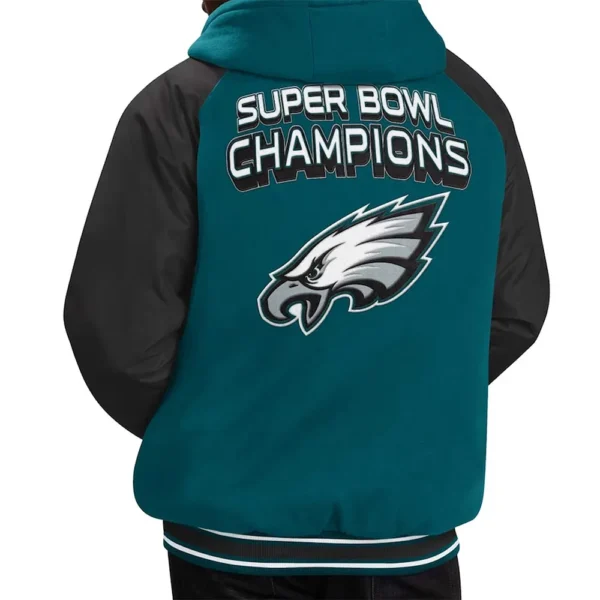 Philadelphia Eagles Defender Green Hoodie Varsity Jacket