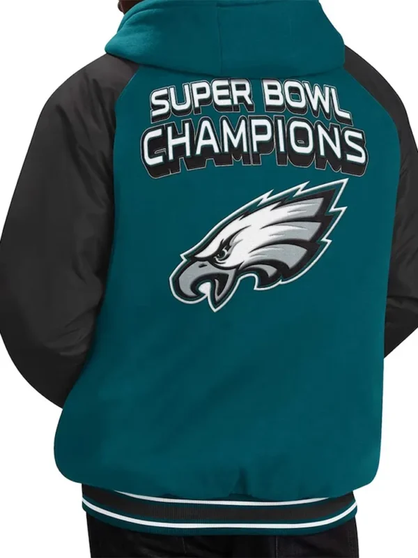 Philadelphia Eagles Defender Green Hoodie Varsity Jacket