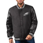 Philadelphia Eagles First Rounder Black Varsity Jacket