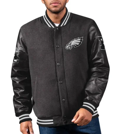 Philadelphia Eagles First Rounder Black Varsity Jacket