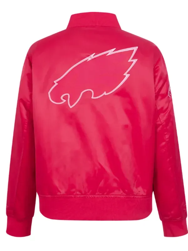 Philadelphia Eagles Triple Pink Satin Jacket