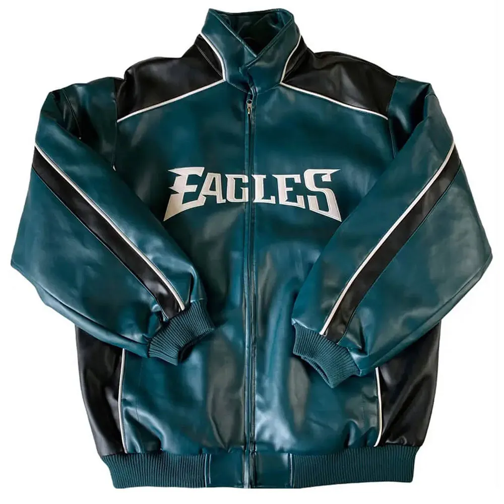 Philadelphia Eagles Green And Black Leather Jacket Philadelphia Eagles Green And Black Leather Jacket