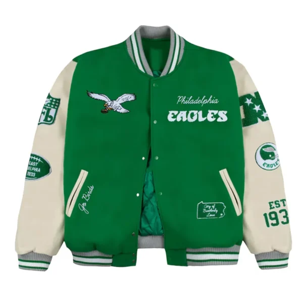 Philadelphia Eagles Green And Black Throwback Jacket