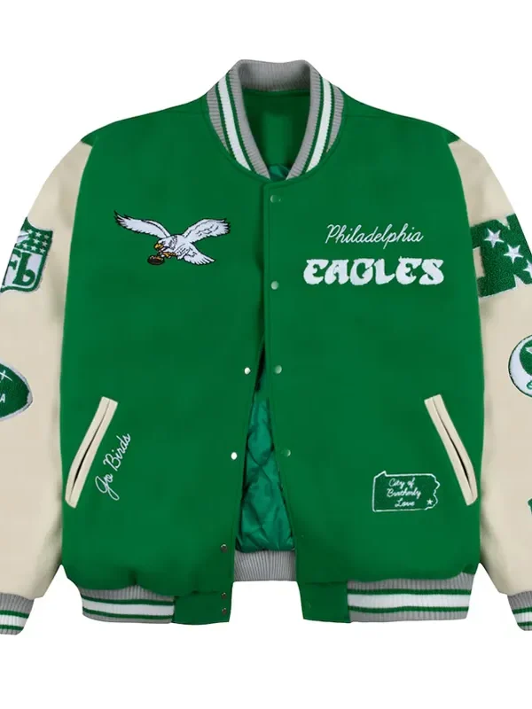 Philadelphia Eagles Green And Black Throwback Jacket