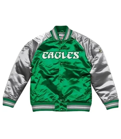 Philadelphia Eagles Green And White Letterman Jacket