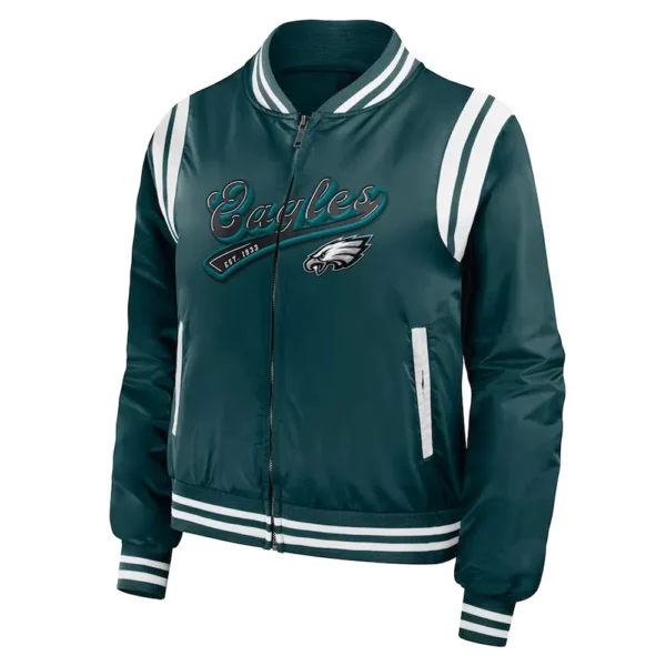 Philadelphia Eagles Green Bomber Full-zip Jacket