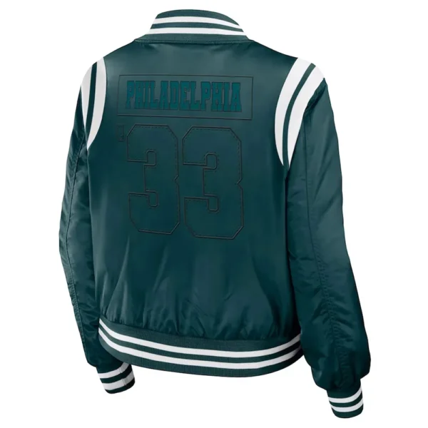 Philadelphia Eagles Green Bomber Full-zip Jacket