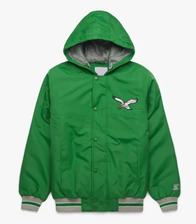 Philadelphia Eagles Green Hooded Jacket
