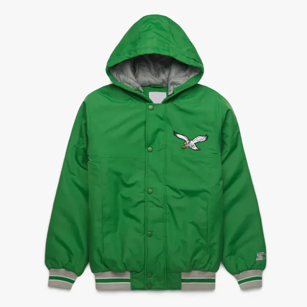 Philadelphia Eagles Green Hooded Jacket