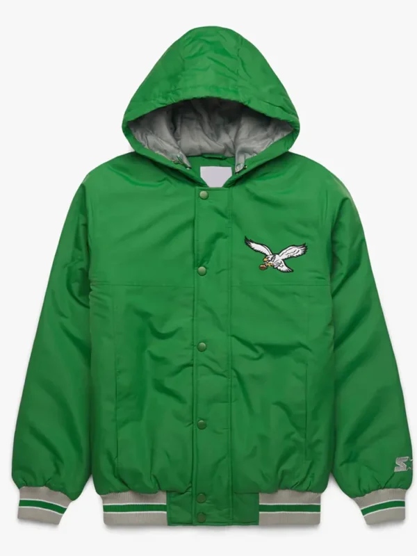 Philadelphia Eagles Green Hooded Jacket