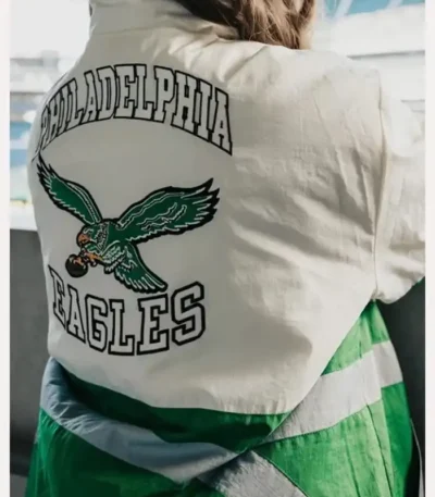 Philadelphia Eagles Green and White Starter Jacket