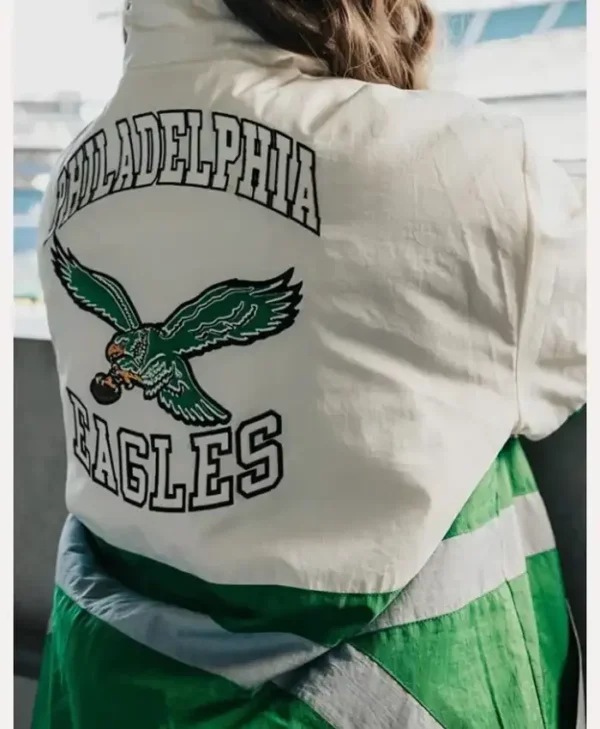 Philadelphia Eagles Green and White Starter Jacket