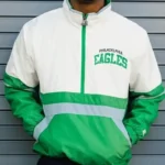 Philadelphia Eagles Green and White Starter Jacket
