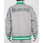 Philadelphia Eagles Heather Grey Varsity Wool Jacket