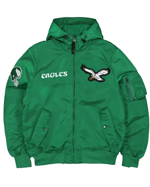 Philadelphia Eagles Historic L-2b Hooded Bomber Jacket