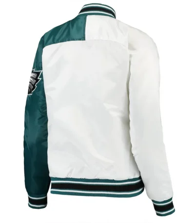 Philadelphia Eagles Hometown White/midnight Green Satin Jacket