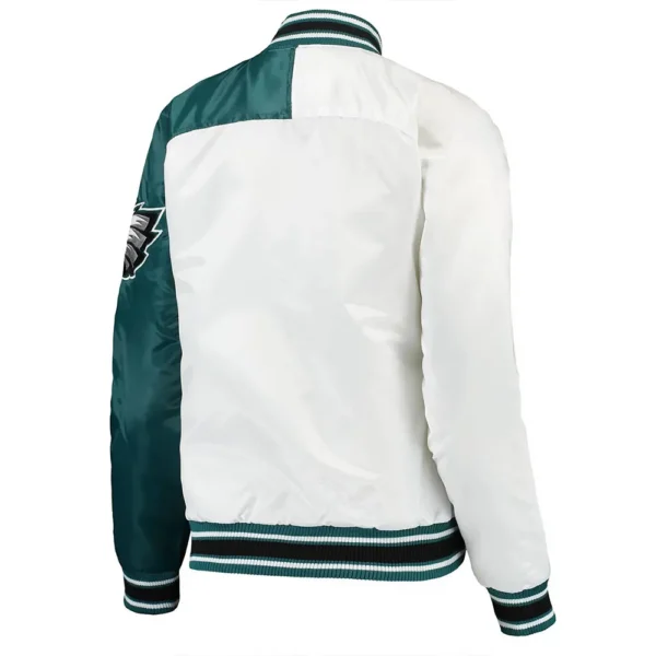 Philadelphia Eagles Hometown White/midnight Green Satin Jacket