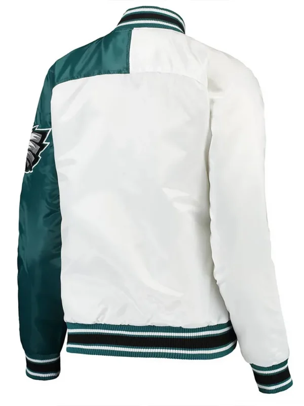 Philadelphia Eagles Hometown White/midnight Green Satin Jacket
