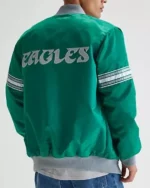 Philadelphia Eagles Kelly Green Striped Satin Jacket