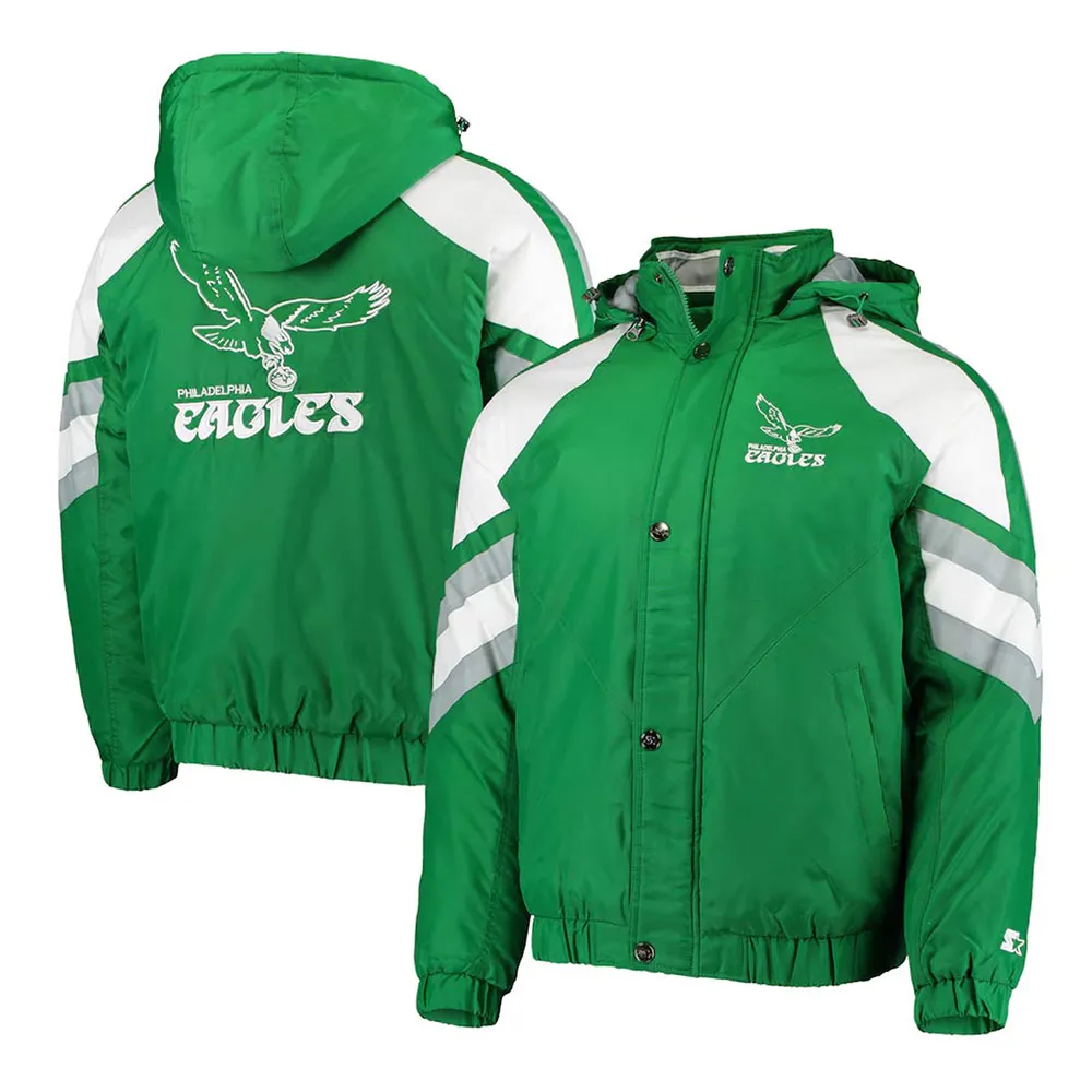 Philadelphia Eagles Kelly Green Throwback Jacket Philadelphia Eagles Kelly Green Throwback Jacket