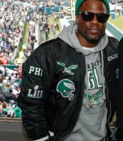 Philadelphia Eagles Kevin Hart Black Bomber Jacket