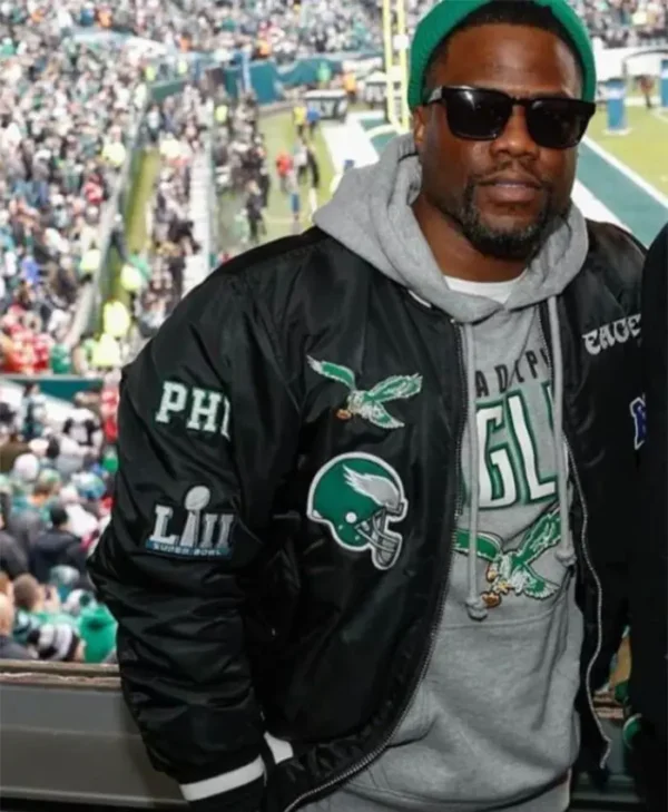Philadelphia Eagles Kevin Hart Black Bomber Jacket