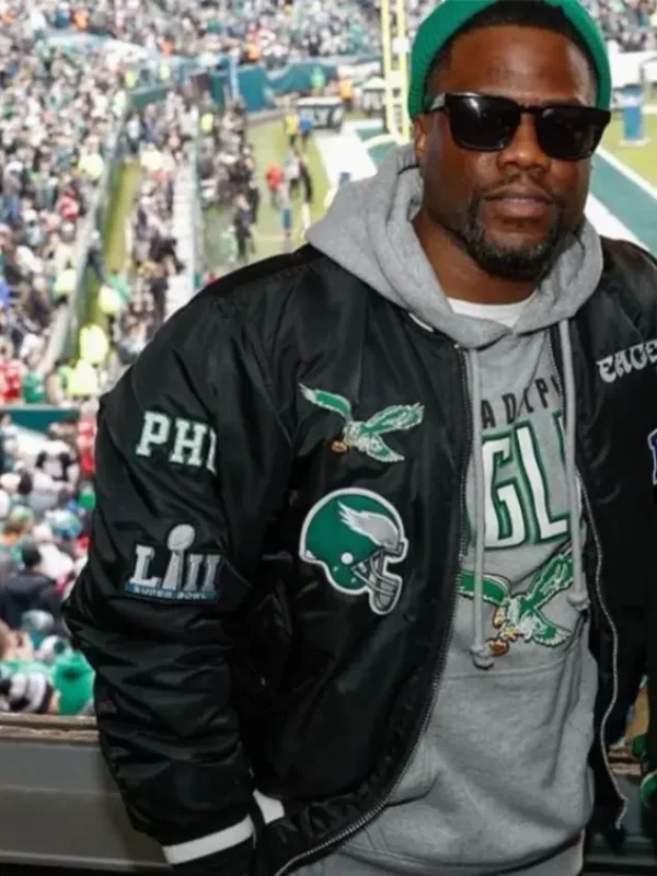 Philadelphia Eagles Kevin Hart Black Bomber Jacket