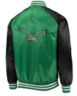 Philadelphia Eagles Lead Off Green/black Satin Jacket