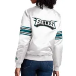 Philadelphia Eagles Line Up White Satin Jacket