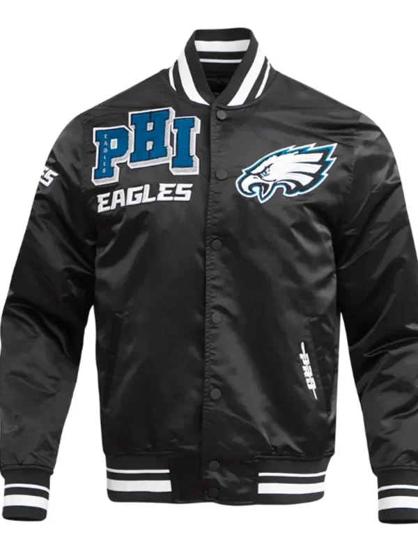 Philadelphia Eagles Mashup Classic Rib Satin Jacket