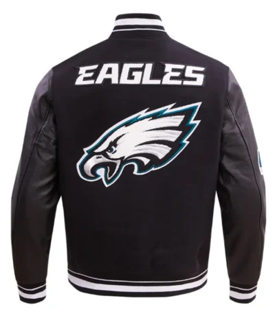 Philadelphia Eagles Mashup Rib Varsity Wool/leather Jacket