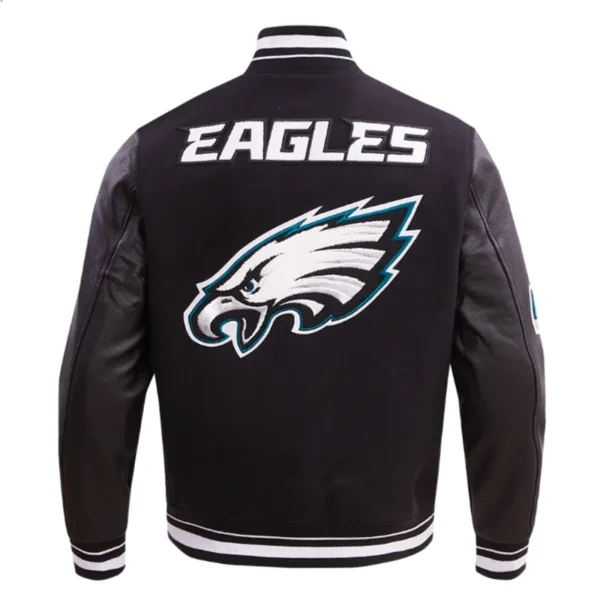 Philadelphia Eagles Mashup Rib Varsity Wool/leather Jacket