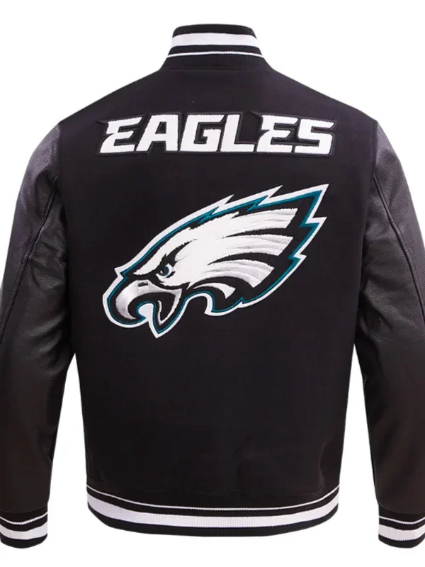 Philadelphia Eagles Mashup Rib Varsity Wool/leather Jacket